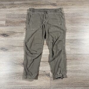 Standard James Perse Women's Jogger Pants Pull On Drawstring Casual 2 Green Gray